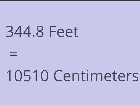 344.8 FEET TO CM