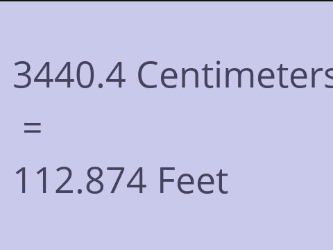 3440.4 CM TO FEET