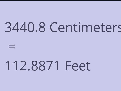3440.8 CM TO FEET