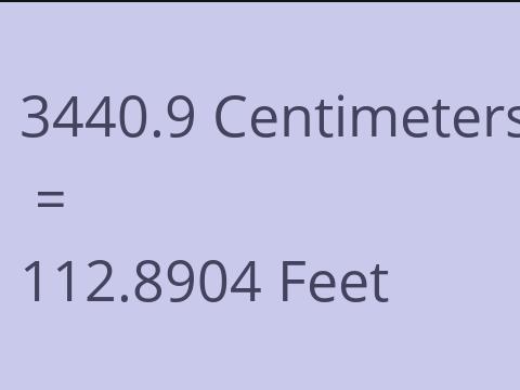 3440.9 CM TO FEET