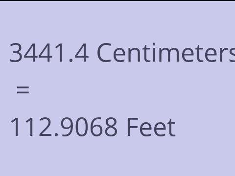 3441.4 CM TO FEET
