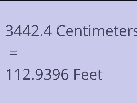 3442.4 CM TO FEET