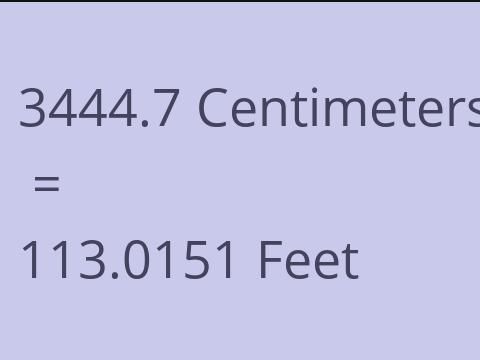 3444.7 CM TO FEET