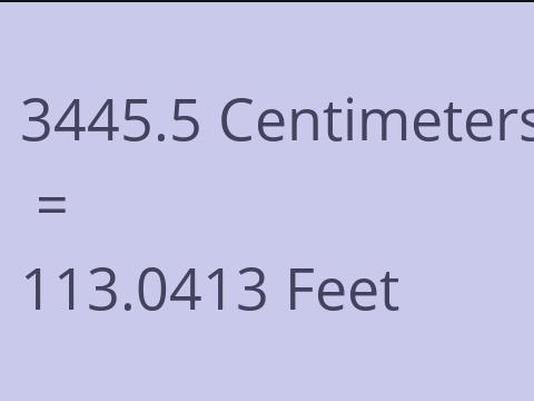 3445.5 CM TO FEET