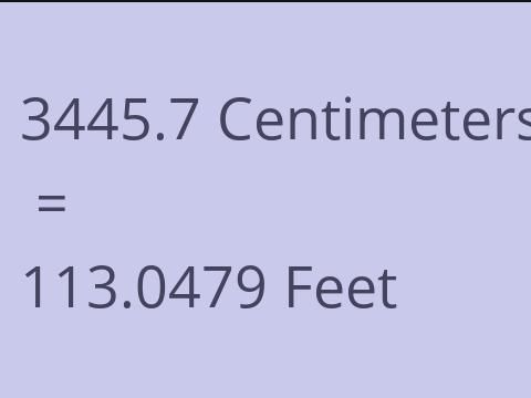 3445.7 CM TO FEET