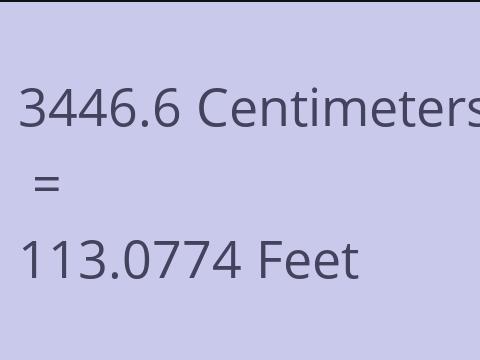 3446.6 CM TO FEET
