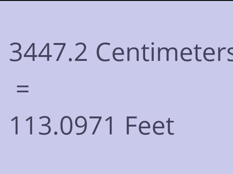 3447.2 CM TO FEET