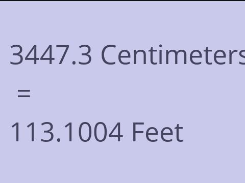 3447.3 CM TO FEET