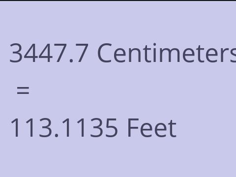 3447.7 CM TO FEET