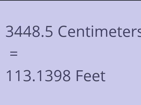 3448.5 CM TO FEET