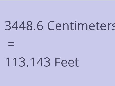 3448.6 CM TO FEET