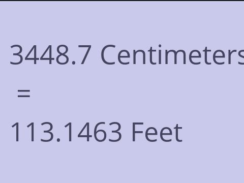 3448.7 CM TO FEET