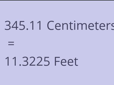 345.11 CM TO FEET