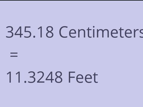 345.18 CM TO FEET