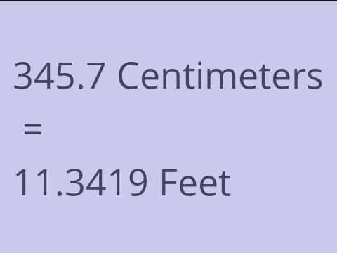 345.7 CM TO FEET