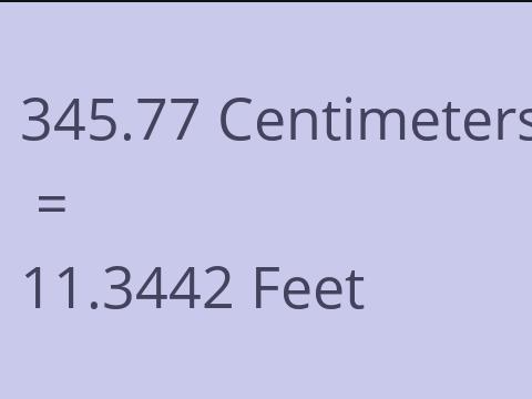 345.77 CM TO FEET