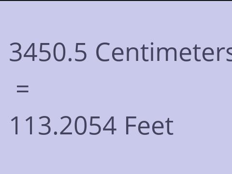 3450.5 CM TO FEET