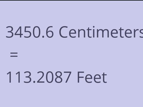 3450.6 CM TO FEET