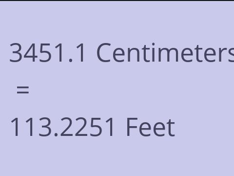 3451.1 CM TO FEET