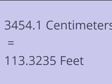 3454.1 CM TO FEET