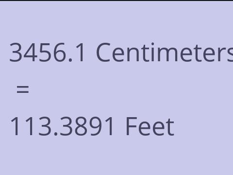 3456.1 CM TO FEET