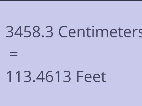 3458.3 CM TO FEET