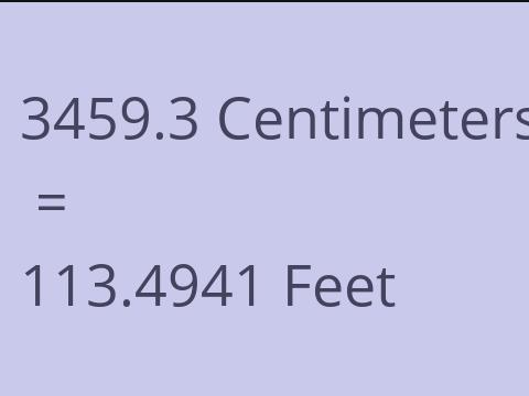 3459.3 CM TO FEET