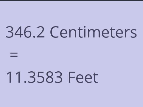 346.2 CM TO FEET