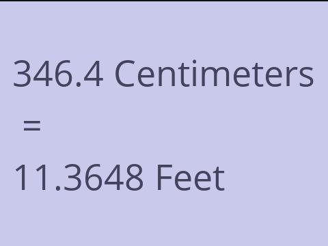 346.4 CM TO FEET