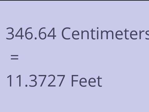 346.64 CM TO FEET