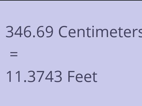 346.69 CM TO FEET