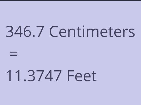 346.7 CM TO FEET