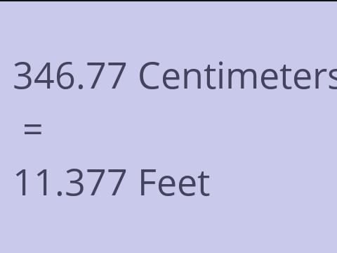 346.77 CM TO FEET