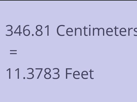 346.81 CM TO FEET