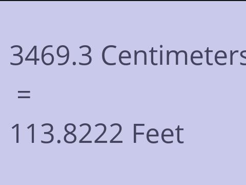 3469.3 CM TO FEET