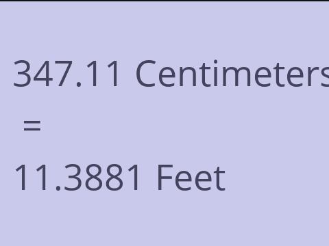 347.11 CM TO FEET