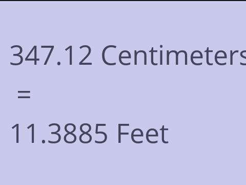 347.12 CM TO FEET