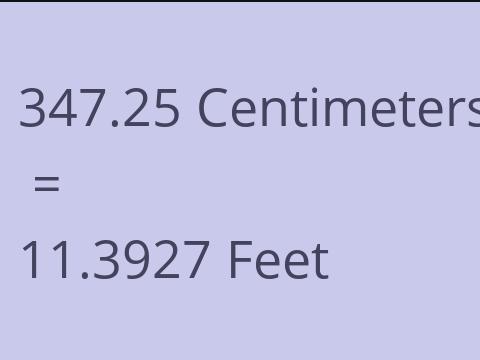 347.25 CM TO FEET