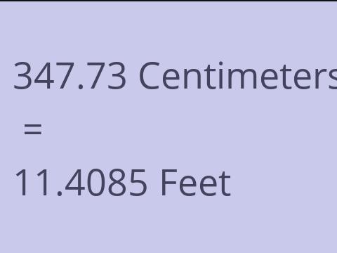 347.73 CM TO FEET