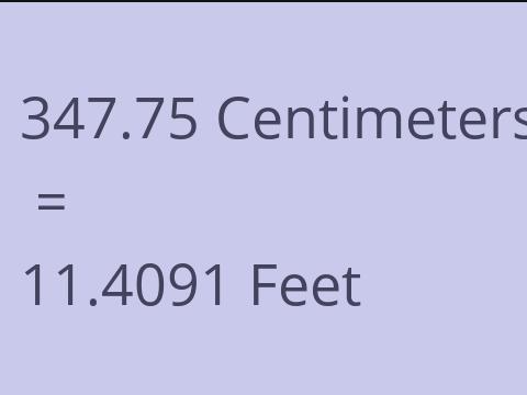 347.75 CM TO FEET