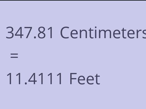 347.81 CM TO FEET