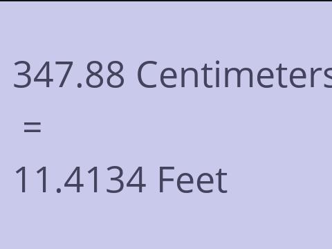 347.88 CM TO FEET