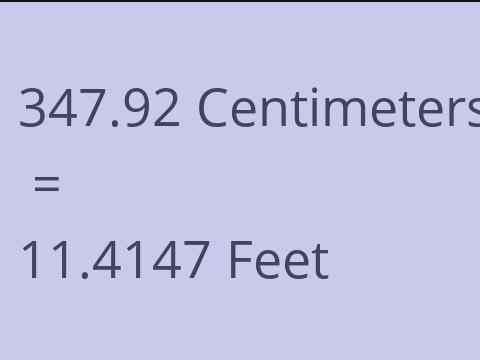 347.92 CM TO FEET