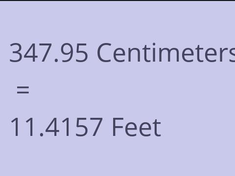 347.95 CM TO FEET