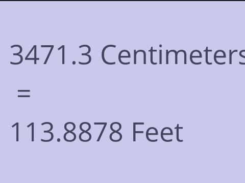 3471.3 CM TO FEET