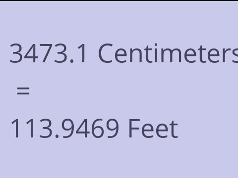 3473.1 CM TO FEET