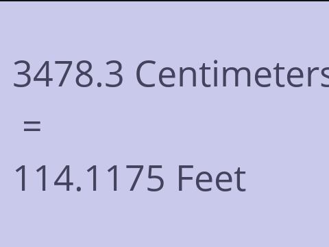 3478.3 CM TO FEET