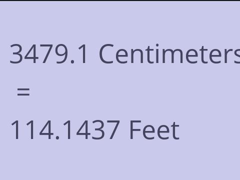 3479.1 CM TO FEET