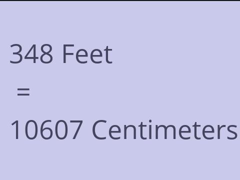 348 FEET TO CM