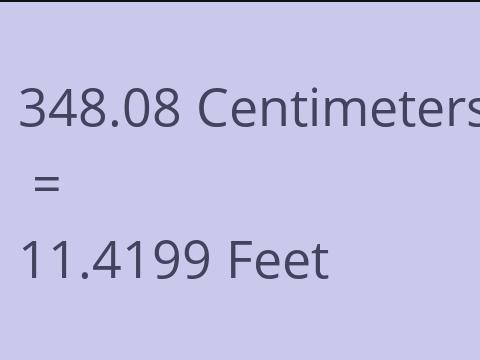 348.08 CM TO FEET